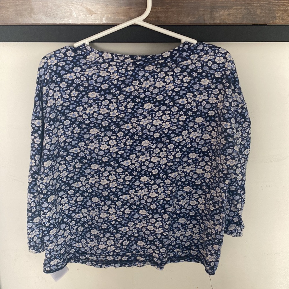 Blue kids floral shirt by gap.